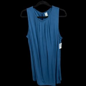 OLD NAVY | NWT | Blue Sleeveless Pleated Swing Dress | XL Tall